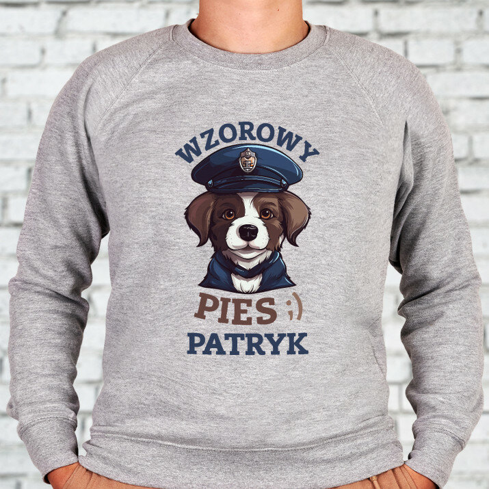 Wzorowy pies - Bluza męska bez kaptura