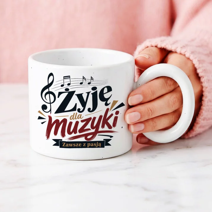 Kubek Z Okrągłym Uchem Dla Muzyka Prezent Dla Mężczyzny: Dźwięk Pasji