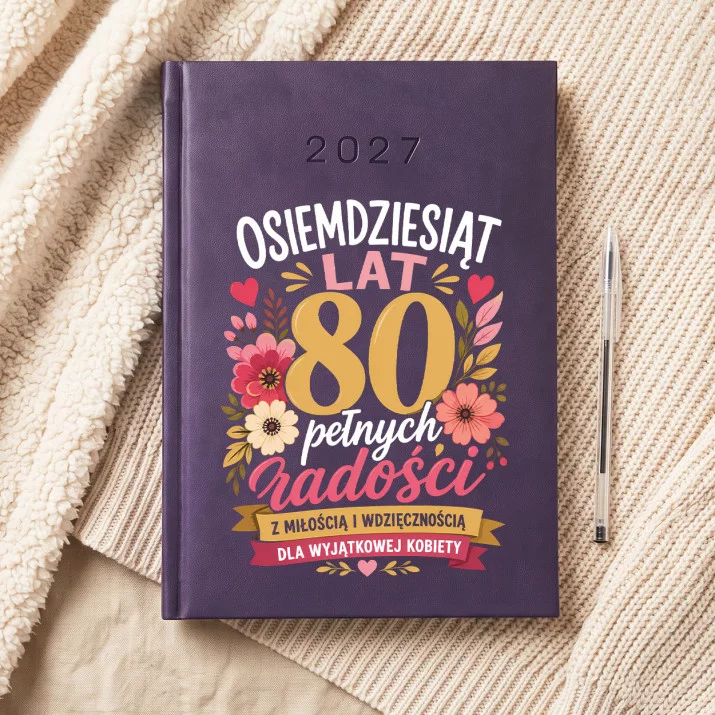 Kalendarz Książkowy A5 2027 Na 80 Prezent Dla 80 Latki Kobiety: Elegancki Jubileusz