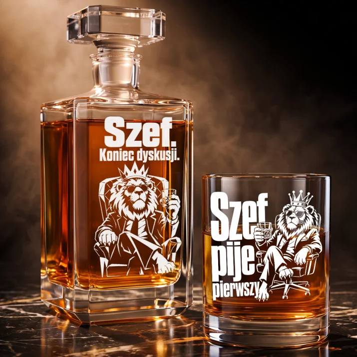 Zestaw Do Whisky Dla Szefa Prezent Dla Mężczyzny: Szef. Koniec Dyskusji. Zestaw Do Whisky Dla Szefa Prezent Dla Mężczyzny: Szef. Koniec Dyskusji.