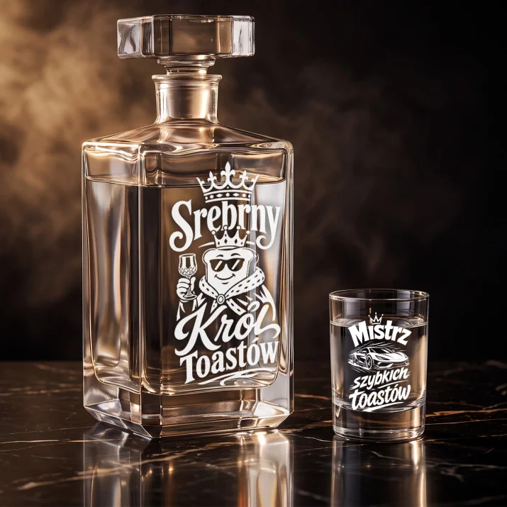 Zestaw Do Wódki z Grawerem Na 25 Lecie Ślubu Prezent: Rodzinny Toast