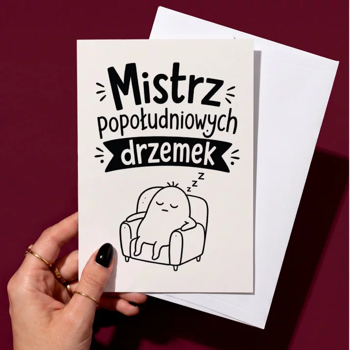 Kartka z Życzeniami Na Emeryturę Dla Emeryta Mężczyzny: Uroczy Mistrz Drzemek