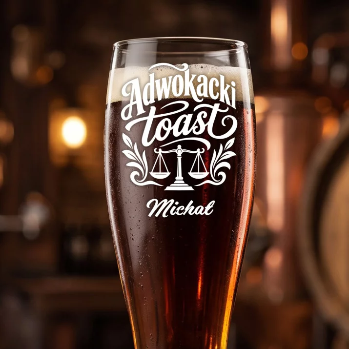 Szklanka Do Piwa Dla Adwokata Prezent Dla Mężczyzny: Toast Za Sprawiedliwość