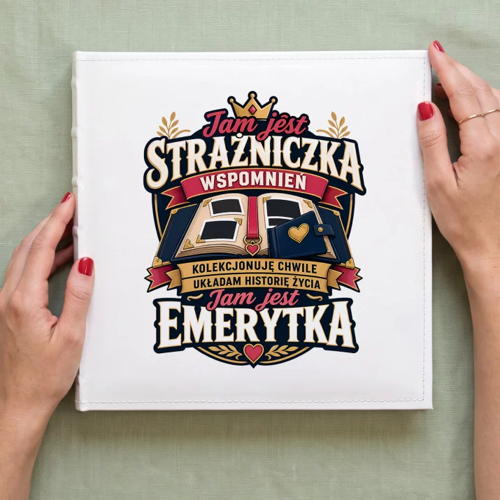 Album Na Zdjęcia Tradycyjny Dla Emerytki Prezent Na Emeryturę Dla Kobiety: Herb Wspomnień