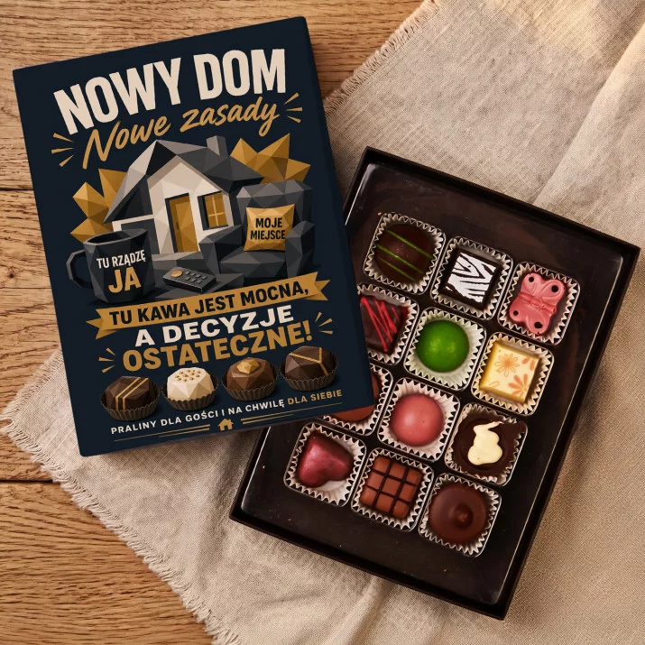 Czekoladki Na Parapetówkę Prezent Dla Mężczyzny: Nowy Dom, Mocne Zasady Czekoladki Na Parapetówkę Prezent Dla Mężczyzny: Nowy Dom, Mocne Zasady