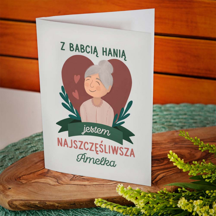Z babcią - kartka z życzeniami