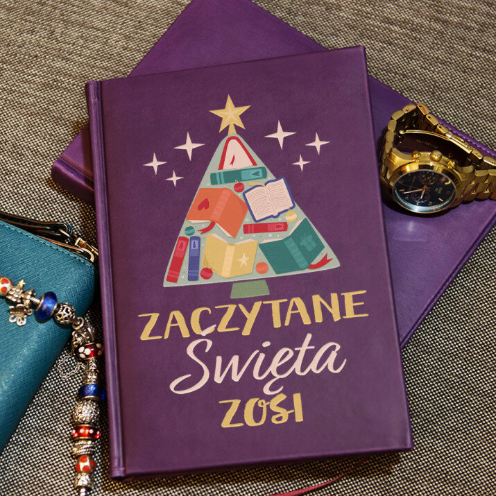 Zaczytane święta - notatnik A5 z nadrukiem Zaczytane święta - notatnik A5 z nadrukiem