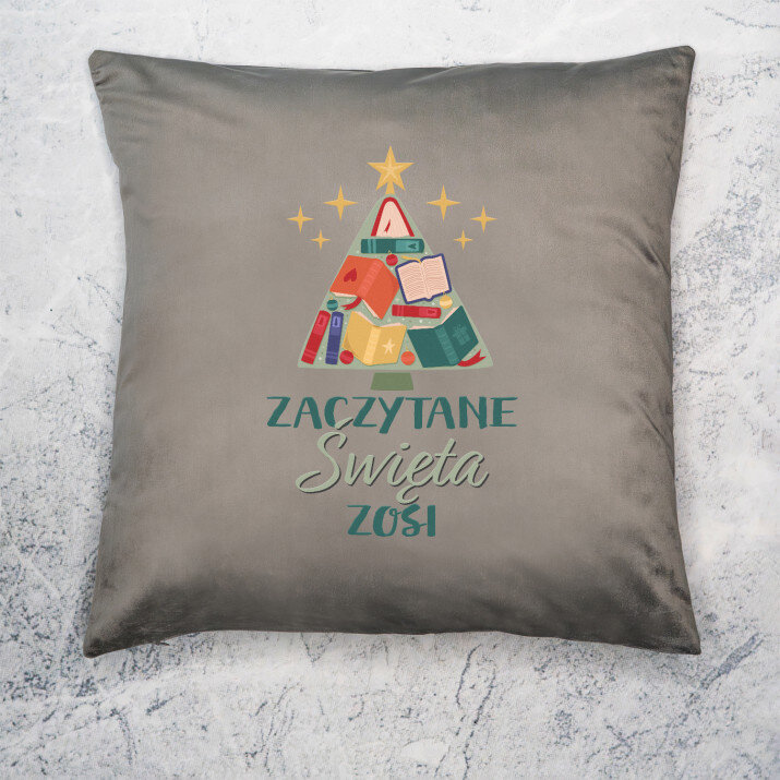 Zaczytane święta - Poduszka dekoracyjna Zaczytane święta - Poduszka dekoracyjna