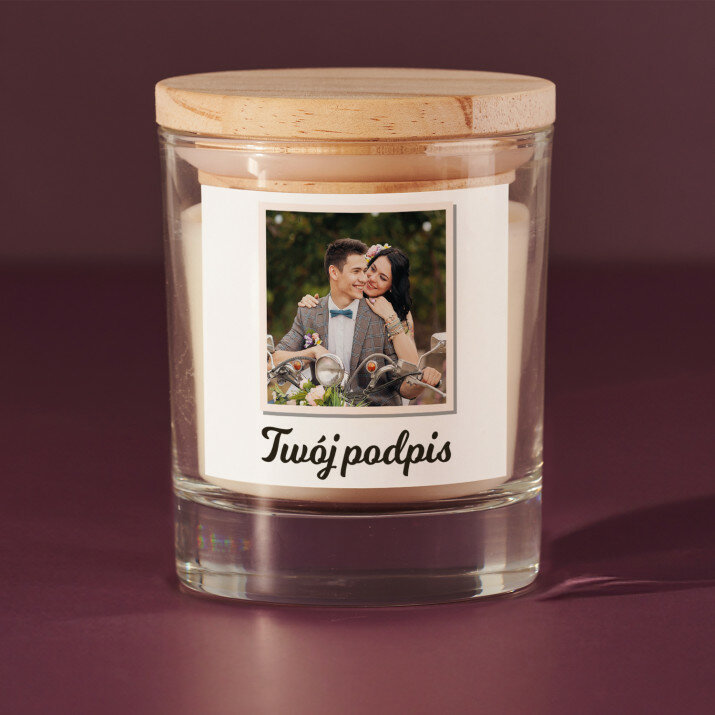 Zdjęcie i podpis - Świeca Zapachowa Zdjęcie i podpis - Świeca Zapachowa
