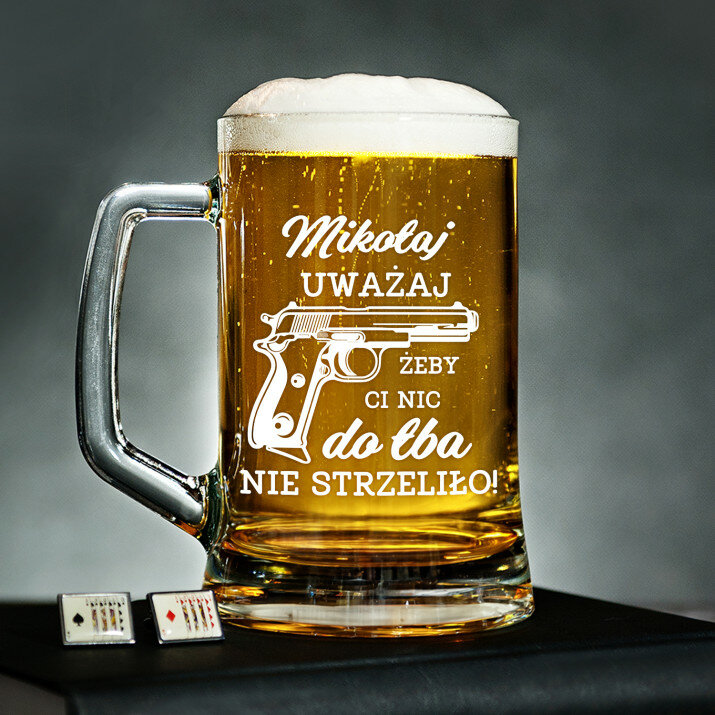 Żeby ci nic do łba nie strzeliło - Personalizowany Kufel