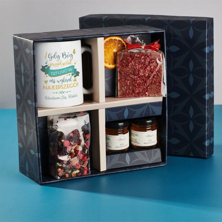 Zestaw prezentowy dla taty 2 z kubkiem i herbatą