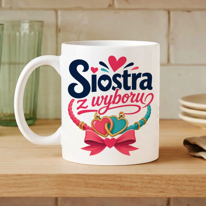 Kubek Z Nadrukiem Dla Bff Prezent Dla Kobiety: Siostra Z Wyboru