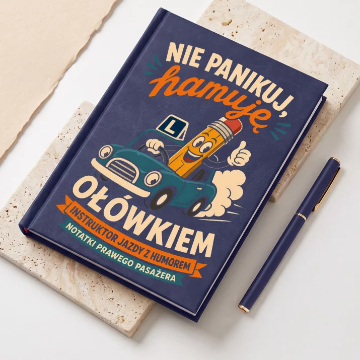 Notatnik A5 Dla Instruktora Jazdy Prezent Dla Mężczyzny: Hamulec Ołówkowy