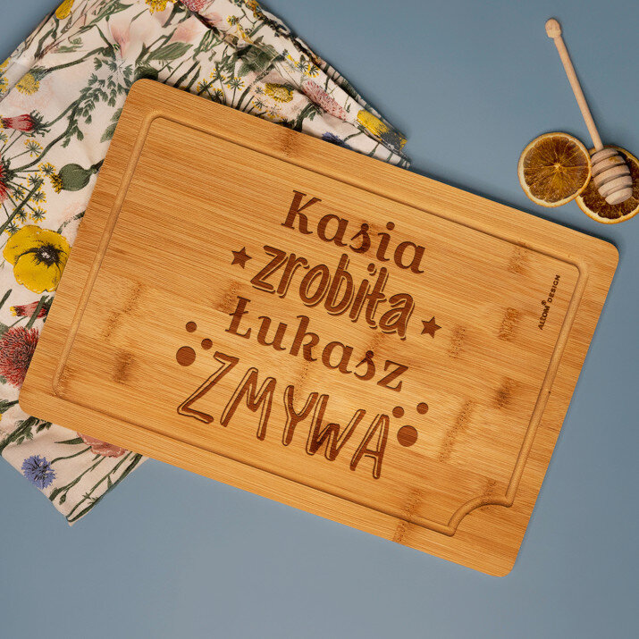 Zrobiła, zmywa - deska do krojenia z grawerem