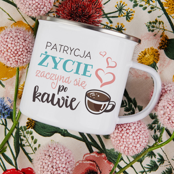 Życie po kawie - Kubek emaliowany