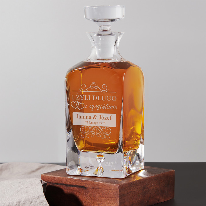 Żyli długo - grawerowana karafka do whisky Żyli długo - grawerowana karafka do whisky