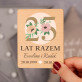 25 lat razem kwiaty - Magnes drewniany