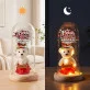 Wieczna Róża z Misiem Dla 55 Latki Prezent Na 55 Urodziny Dla Kobiety: Ornament Róży