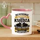 Kubek Z Nadrukiem Dla Księdza Prezent Dla Mężczyzny: Super Ksiądz Bez Peleryny