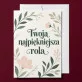 Kartka z Życzeniami Na Narodziny Dziecka Dla Kobiety: Delikatna Botaniczna