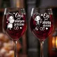 Dwa Kieliszki Do Wina Na 50 Rocznicę Ślubu Prezent Dla Pary: Złota Para Chibi