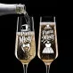 Dwa Kieliszki Do Szampana Na Ślub Prezent Dla Pary Młodej Pary: Pan Młody I Panna Młoda