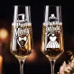 Dwa Kieliszki Do Szampana Na Ślub Prezent Dla Pary Młodej Pary: Pan Młody I Panna Młoda