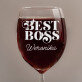 Best boss dla niej - Grawerowany Kieliszek do wina
