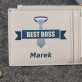 Best boss - Etui na karty z nadrukiem