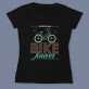 Bike forever - Czarna koszulka damska