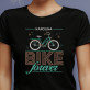 Bike forever - Czarna koszulka damska