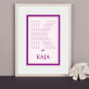 D jak dziecko - wydruk obramowany 