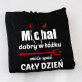 Dobry w łóżku - Bluza męska czarna z kapturem