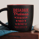 Dziadek cechy - Czarny kubek ceramiczny