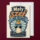 Kartka z Życzeniami Na Urodzenie Dziecka Dla Kobiety: Mały Szef Retro Kartka z Życzeniami Na Urodzenie Dziecka Dla Kobiety: Mały Szef Retro