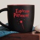 Espresso patronum - Czarny kubek ceramiczny