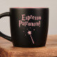 Espresso patronum - Czarny kubek ceramiczny