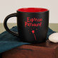 Espresso patronum - Czarny kubek ceramiczny
