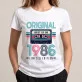 Koszulka Damska Biała Na 40 Urodziny Prezent Dla Kobiety: Original 1986 Limited Edition
