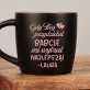 Gdy Bóg przydzielał babcie - Czarny kubek ceramiczny Gdy Bóg przydzielał babcie - Czarny kubek ceramiczny