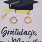 Gratulacje pani magister - Pozłacane kolczyki kółka Gratulacje pani magister - Pozłacane kolczyki kółka