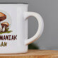 Grzybomaniak - Kubek ceramiczny z czarnym rantem