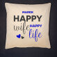 Happy life - Poduszka dekoracyjna Happy life - Poduszka dekoracyjna