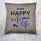 Happy life - Poduszka dekoracyjna Happy life - Poduszka dekoracyjna