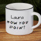 How you doin - Kubek ceramiczny z czarnym rantem How you doin - Kubek ceramiczny z czarnym rantem