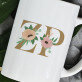 Inicjały kwiaty - kubek personalizowany Inicjały kwiaty - kubek personalizowany