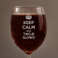 Keep Calm - Grawerowany Kieliszek do wina