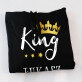 King - Bluza męska czarna z kapturem