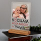 Kocham babcię - Wydruk na szkle akrylowym z podstawką