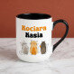 Kociara - Kubek ceramiczny z kolorowym rantem
